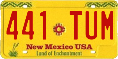 NM license plate 441TUM