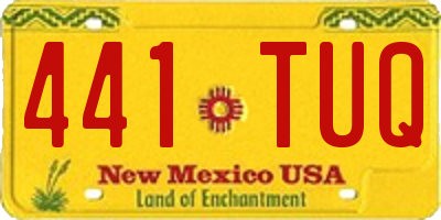 NM license plate 441TUQ
