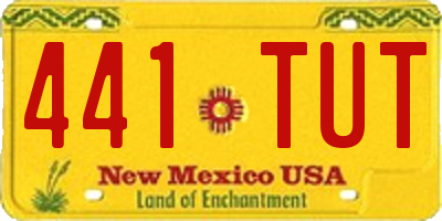 NM license plate 441TUT