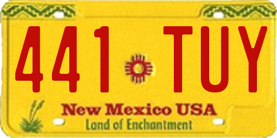 NM license plate 441TUY