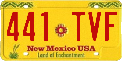 NM license plate 441TVF