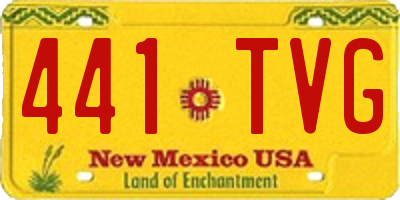 NM license plate 441TVG