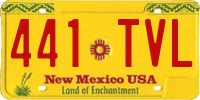 NM license plate 441TVL