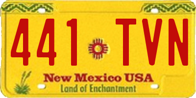 NM license plate 441TVN