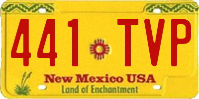 NM license plate 441TVP
