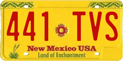 NM license plate 441TVS