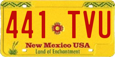 NM license plate 441TVU