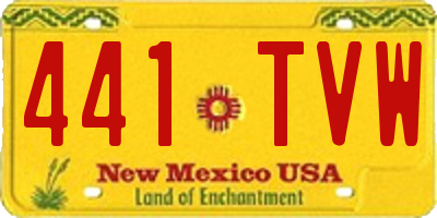 NM license plate 441TVW