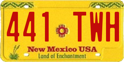 NM license plate 441TWH