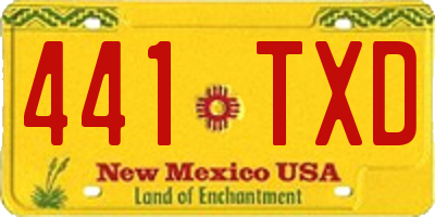 NM license plate 441TXD