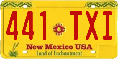 NM license plate 441TXI