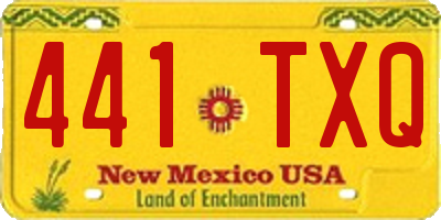 NM license plate 441TXQ