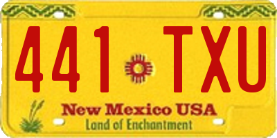 NM license plate 441TXU