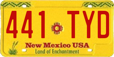 NM license plate 441TYD