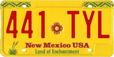 NM license plate 441TYL