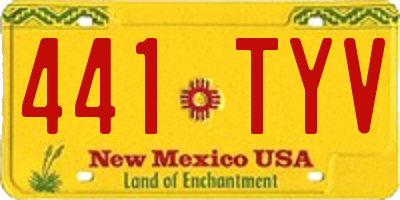NM license plate 441TYV