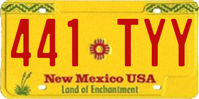 NM license plate 441TYY