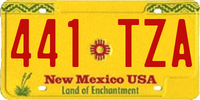 NM license plate 441TZA