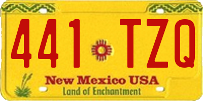 NM license plate 441TZQ