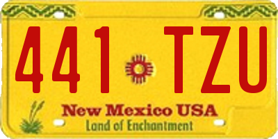 NM license plate 441TZU