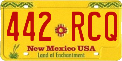 NM license plate 442RCQ