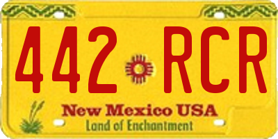 NM license plate 442RCR