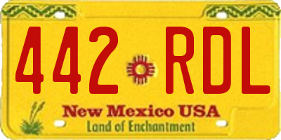 NM license plate 442RDL