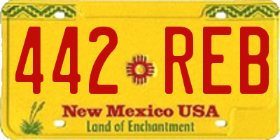 NM license plate 442REB