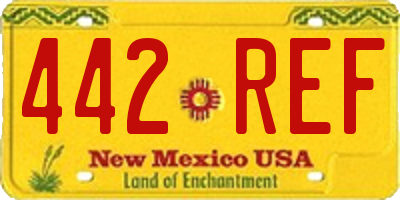 NM license plate 442REF