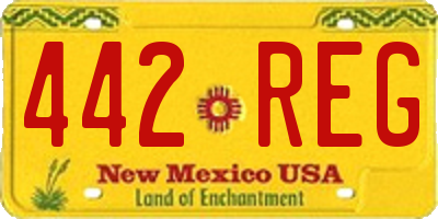 NM license plate 442REG
