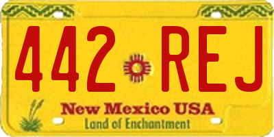 NM license plate 442REJ