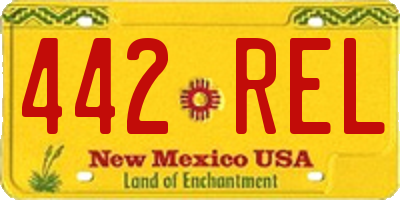NM license plate 442REL
