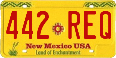 NM license plate 442REQ