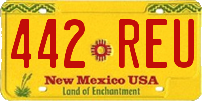 NM license plate 442REU