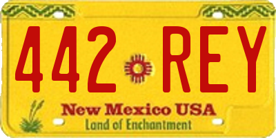 NM license plate 442REY