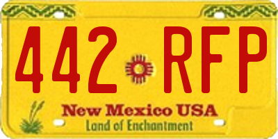 NM license plate 442RFP