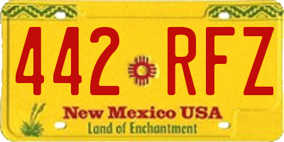 NM license plate 442RFZ