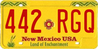 NM license plate 442RGQ
