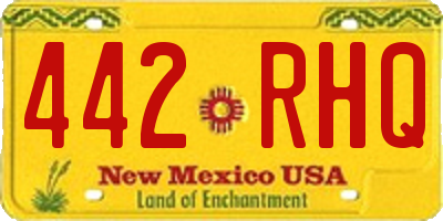 NM license plate 442RHQ