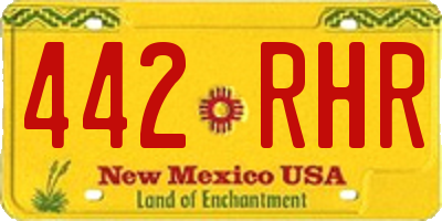 NM license plate 442RHR