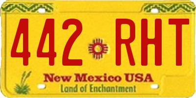 NM license plate 442RHT