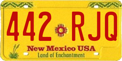 NM license plate 442RJQ