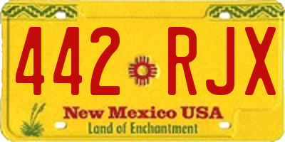 NM license plate 442RJX