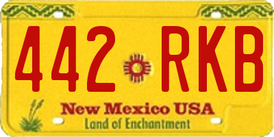 NM license plate 442RKB