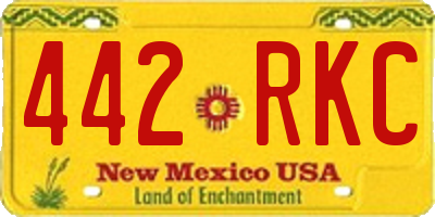 NM license plate 442RKC