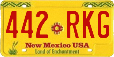 NM license plate 442RKG