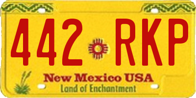 NM license plate 442RKP