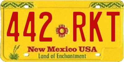 NM license plate 442RKT