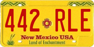 NM license plate 442RLE