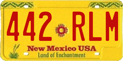NM license plate 442RLM